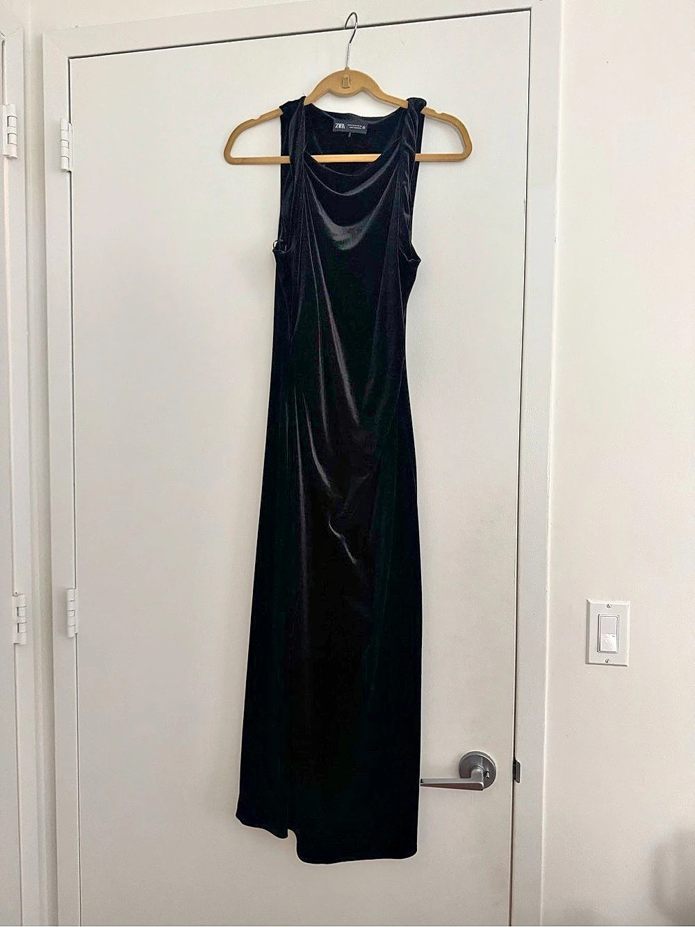 Zara Velvet Black Maxi Dress